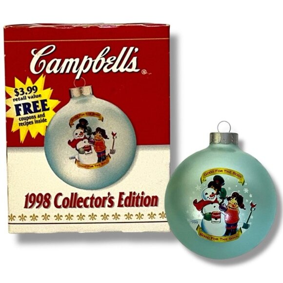 Campbell's Soup Kids 1998 Collector's Edition glass ball ornament Original Box - Picture 16 of 16
